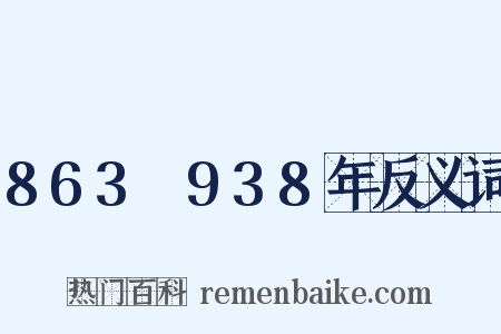 863～938年反义词是什么意思的图片